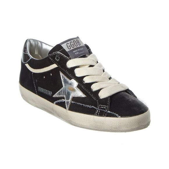 Golden Goose Shoes - Golden Goose Superstar Velvet & Leather Sneaker, Black